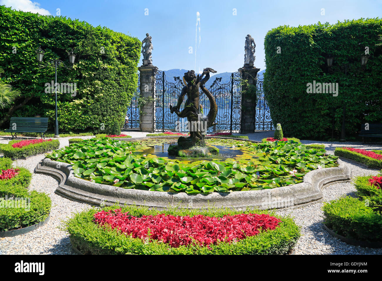 Villa Carlotta giardini, Lago di Como, Italia Foto Stock