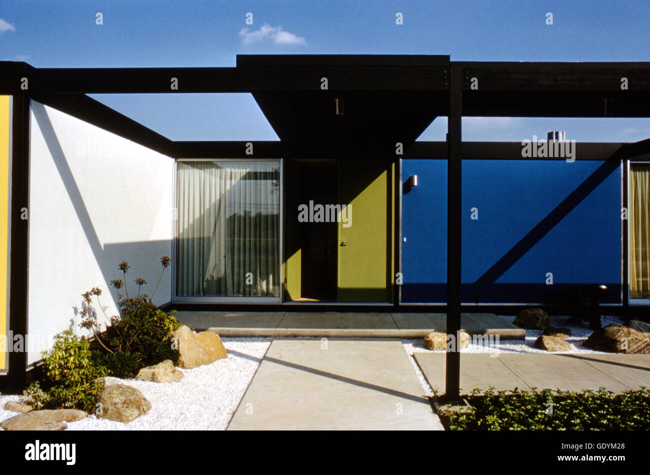 A metà del secolo casa moderna ideato da Emil Tessin Foto Stock