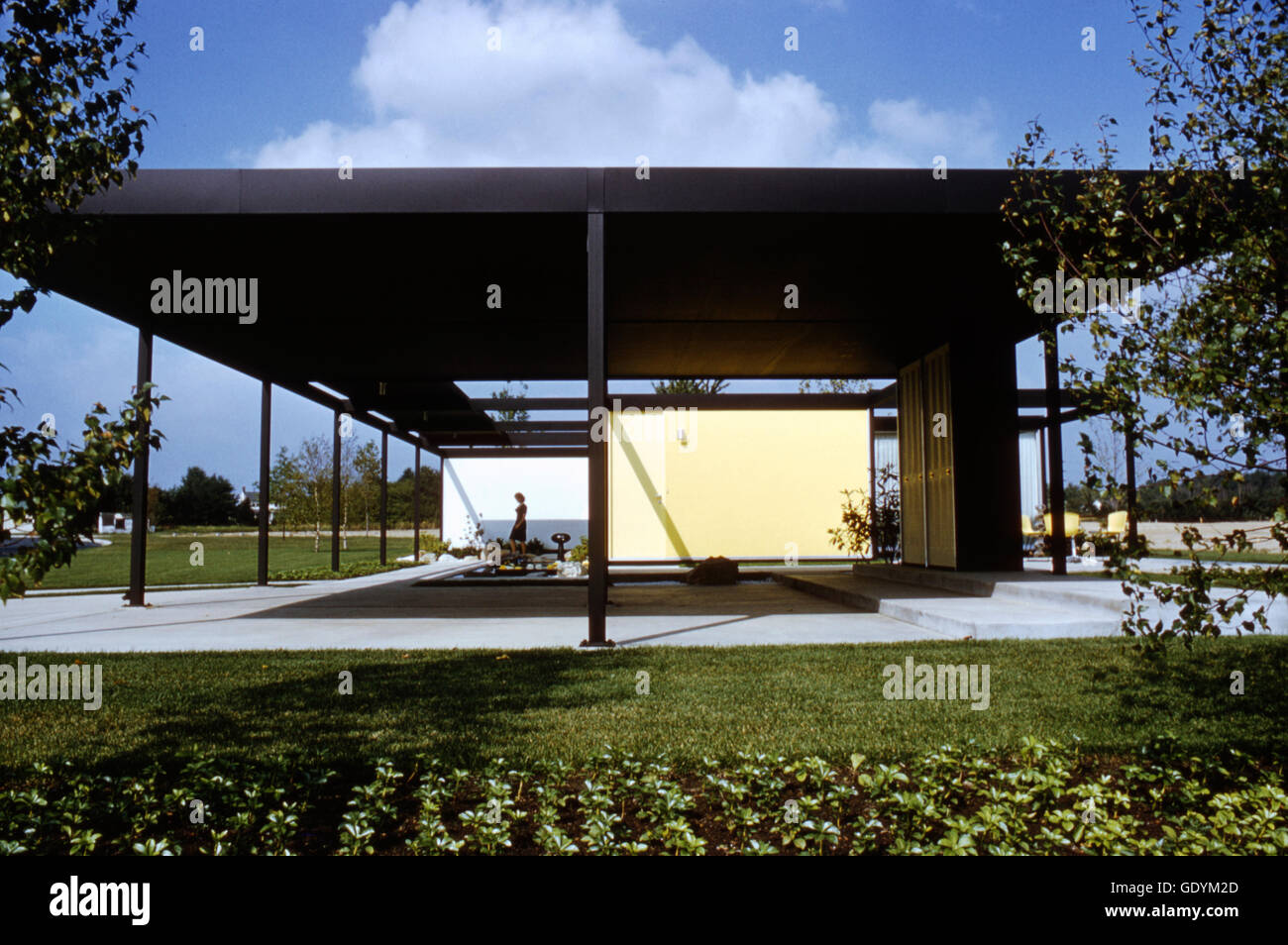 A metà del secolo casa moderna ideato da Emil Tessin Foto Stock