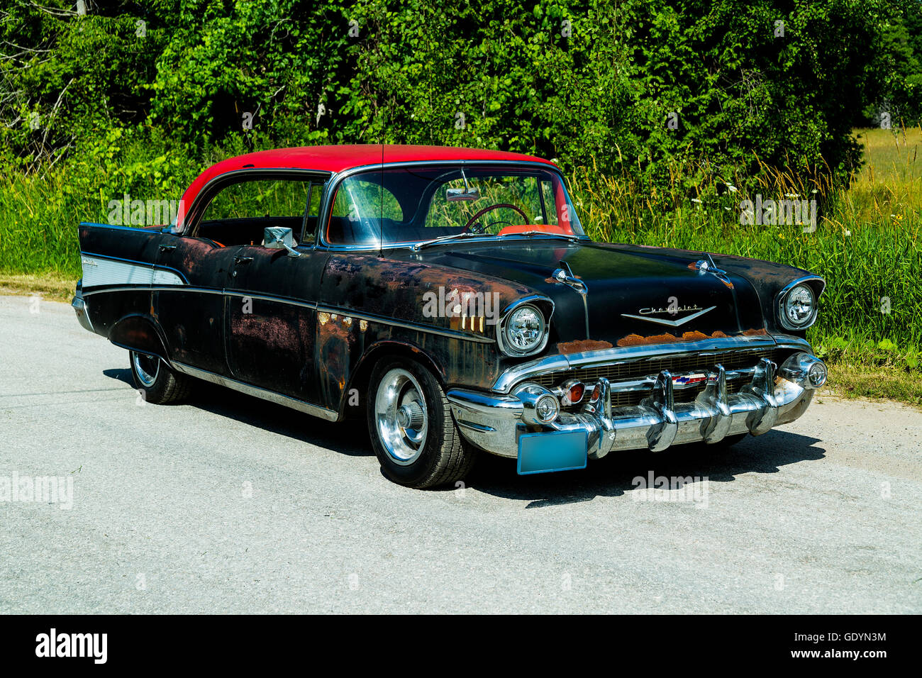 1957 Chevrolet Bel Air 4 porte hard top asta di ratto Foto Stock