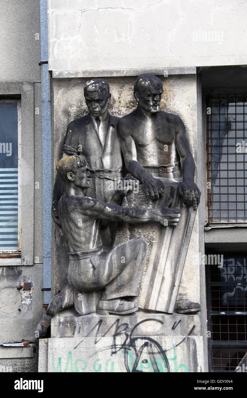 Architettura socialista a Bratislava Foto Stock