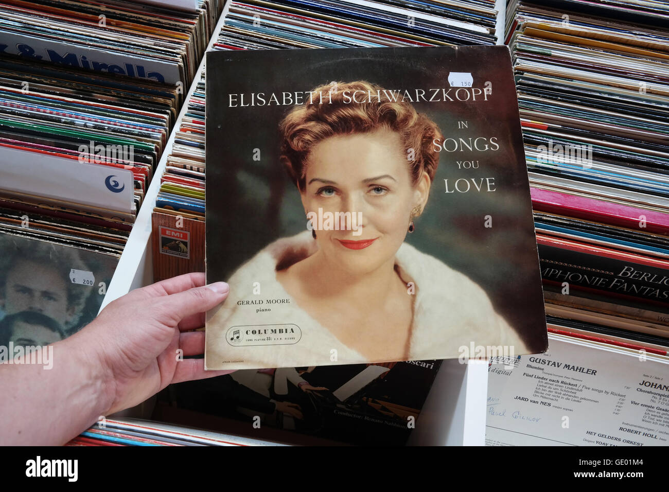 Album del soprano Elisabeth Schwarzkopf. Foto Stock