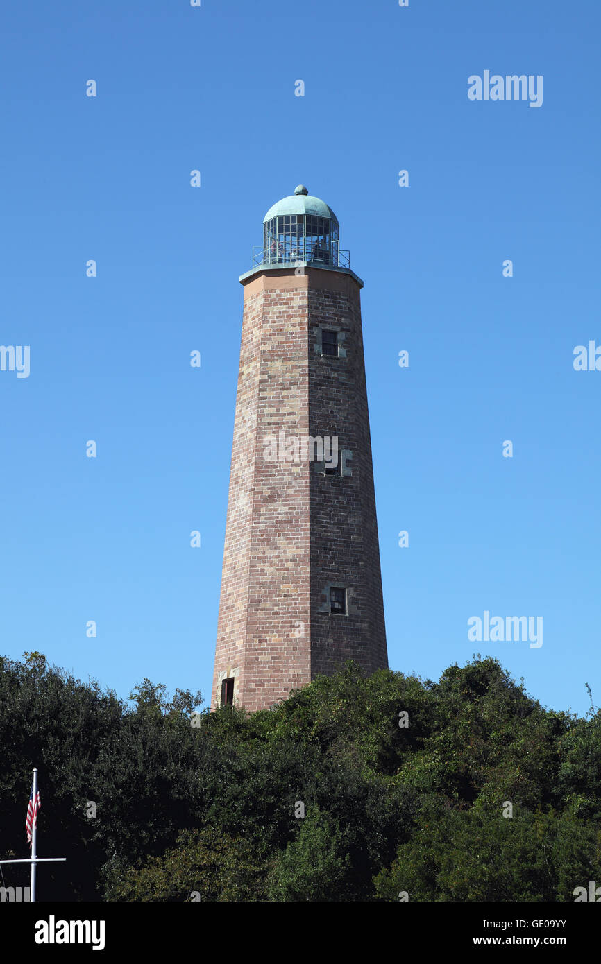 Geografia / viaggi, USA, Virginia, Norfolk, Old Cape Henry lighthouse, costruito 1792, vista esterna, Additional-Rights-Clearance-Info-Not-Available Foto Stock