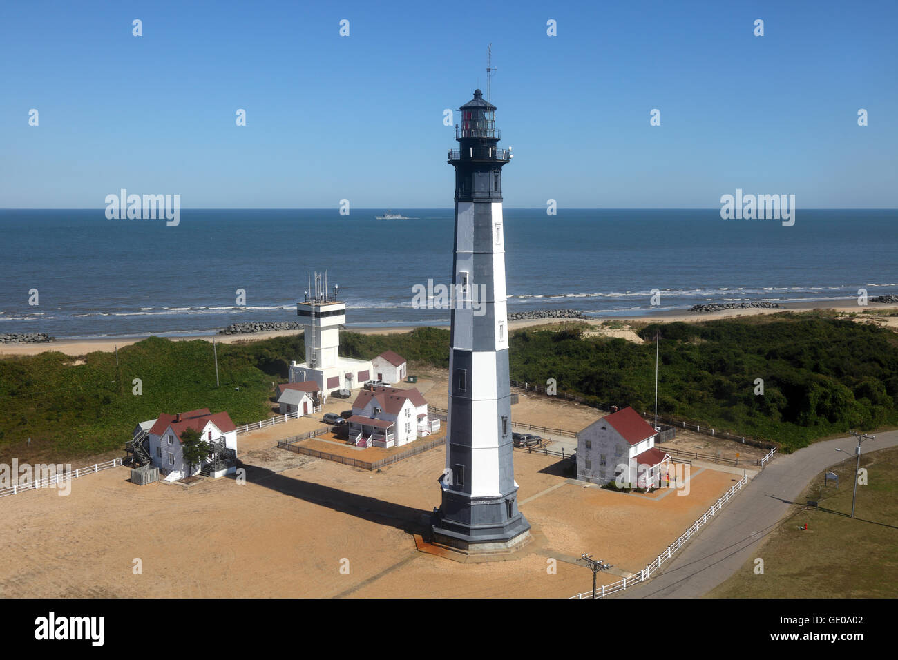 Geografia / viaggi, USA, Virginia, Norfolk, nuovo Capo Henry faro, costruito 1878, vista esterna, Additional-Rights-Clearance-Info-Not-Available Foto Stock