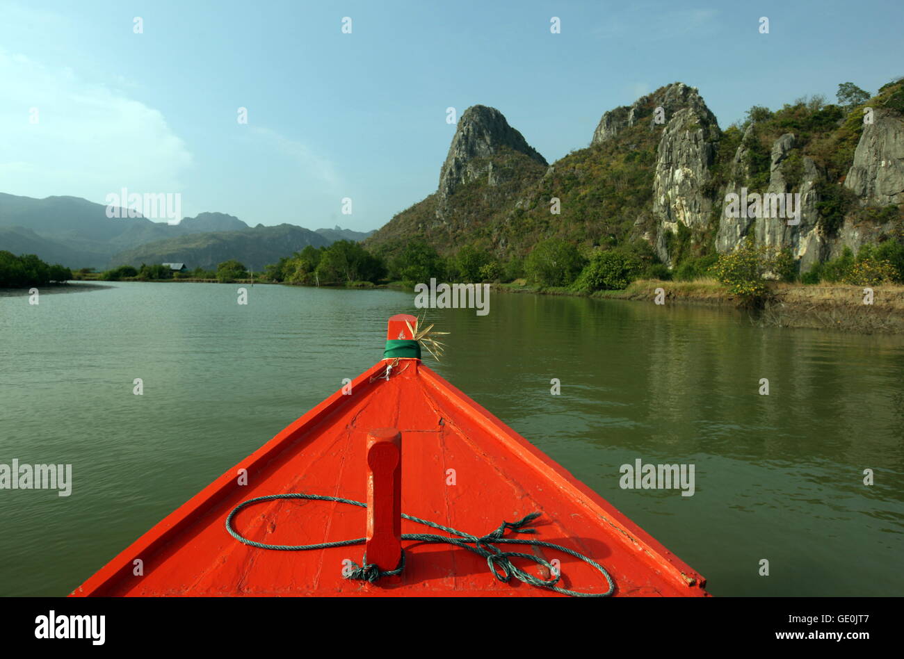 Il paesaggio fluviale in Khao Sam Roi Yot Nationalpark sul campo da Golf di Thailandia vicino alla città di Hua Hin in Thailandia. Foto Stock