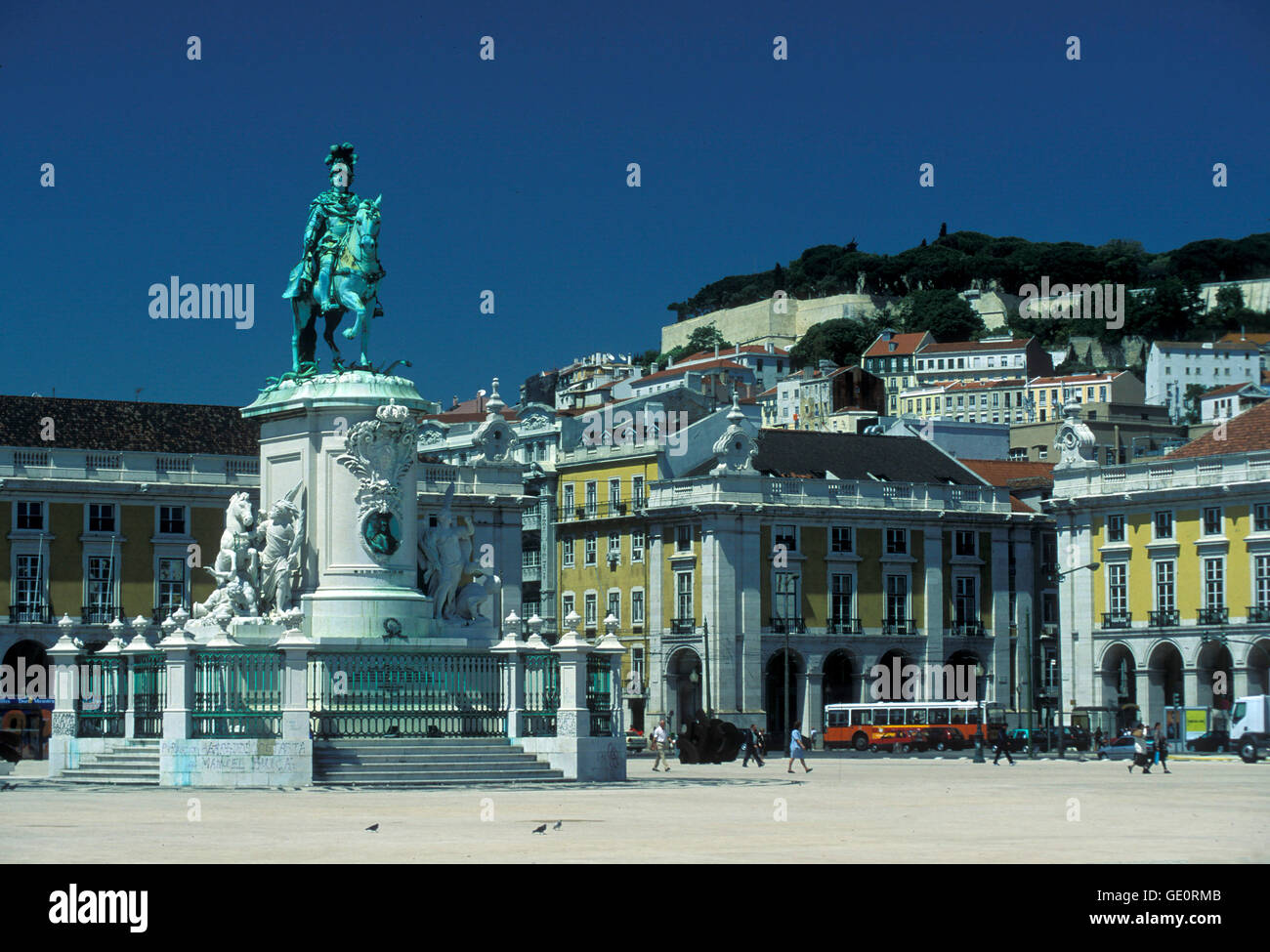 Il parca do Comercio nel centro della città di Lisbona in Portogallo in Europa. Foto Stock