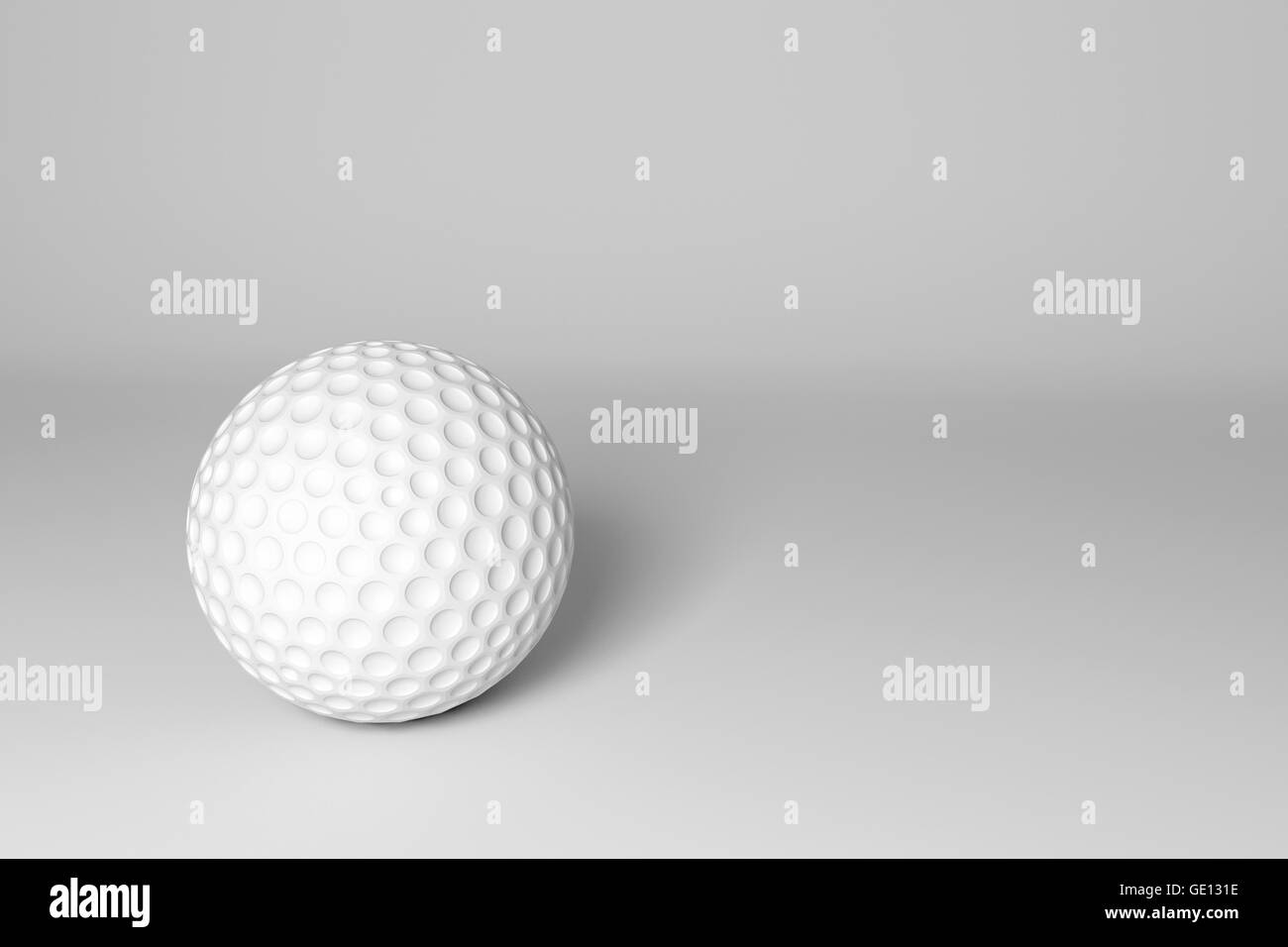 3D illustrazione di una pallina da golf isolati su sfondo bianco. Il rendering Foto Stock
