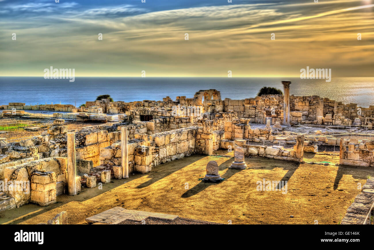 Rovine di Kourion, antica città greca di Cipro Foto Stock