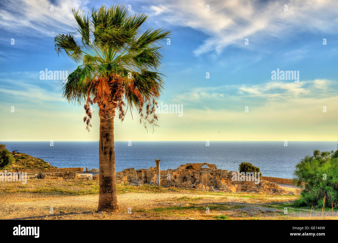 Rovine di Kourion, antica città greca di Cipro Foto Stock