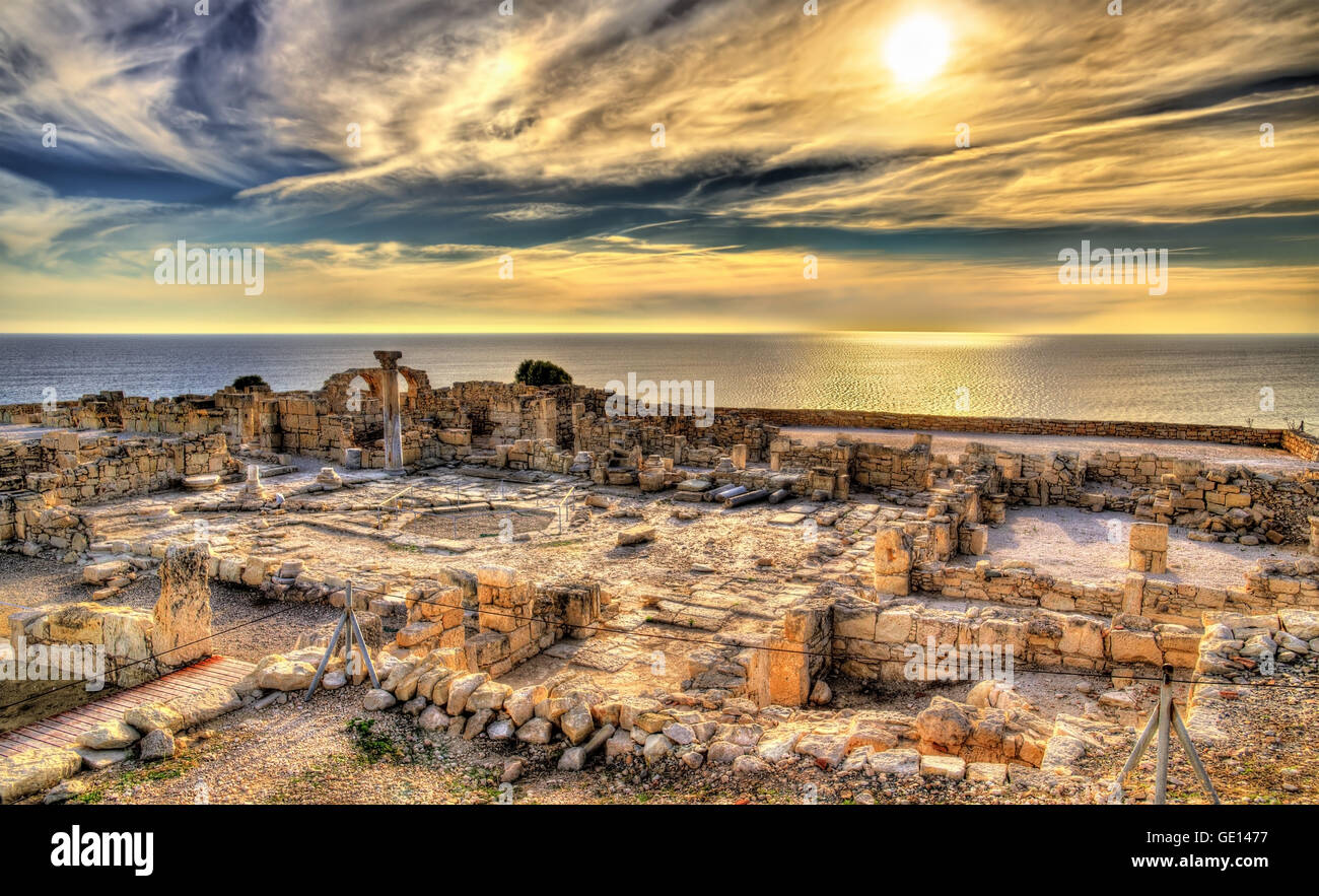 Rovine di Kourion, antica città greca di Cipro Foto Stock