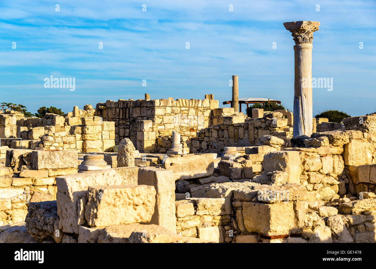 Rovine di Kourion, antica città greca di Cipro Foto Stock