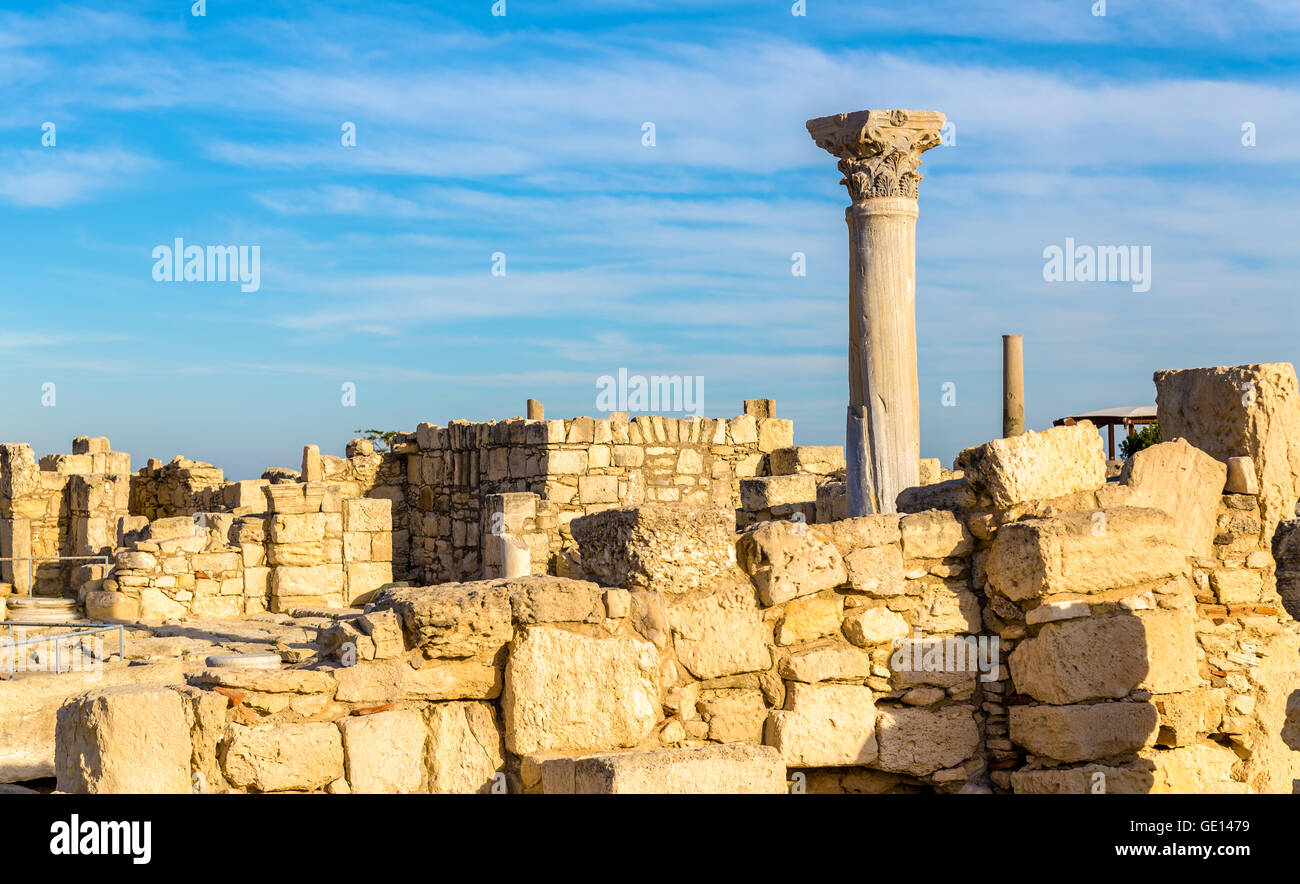 Rovine di Kourion, antica città greca di Cipro Foto Stock