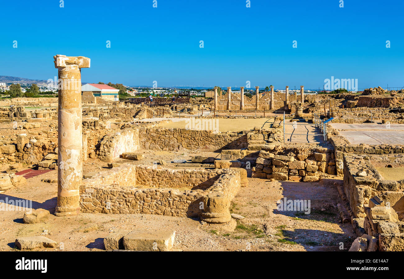 Fra le antiche rovine di Paphos Parco Archeologico - Cipro Foto Stock