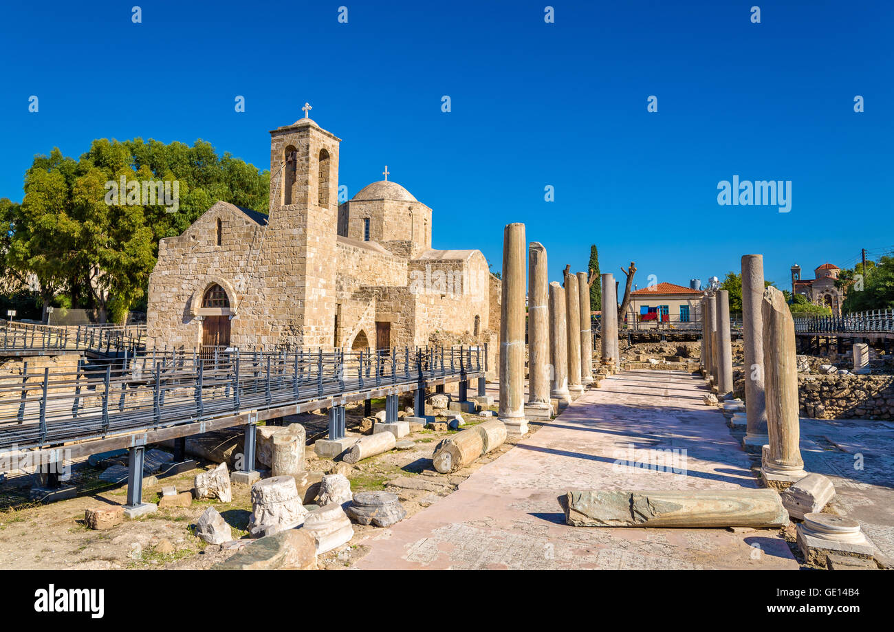 Panagia Chrysopolitissa Basilica in Paphos - Cipro Foto Stock