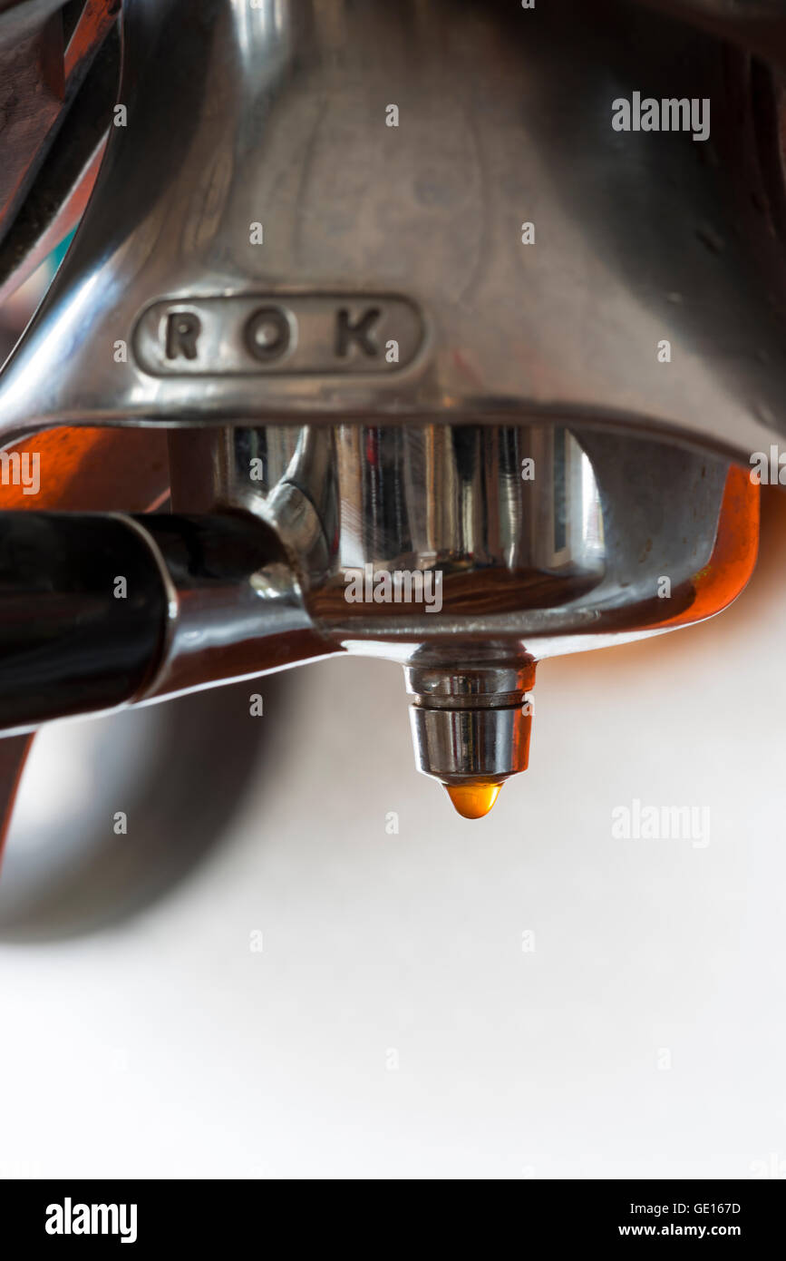 GOCCIA DI CAFFÈ ESPRESSO Foto Stock