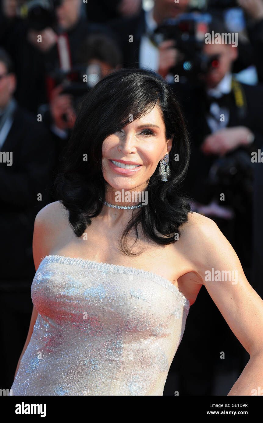 15 maggio 2014 - Cannes Mouna Ayoub partecipa al Festival del Cinema di Cannes. Foto Stock