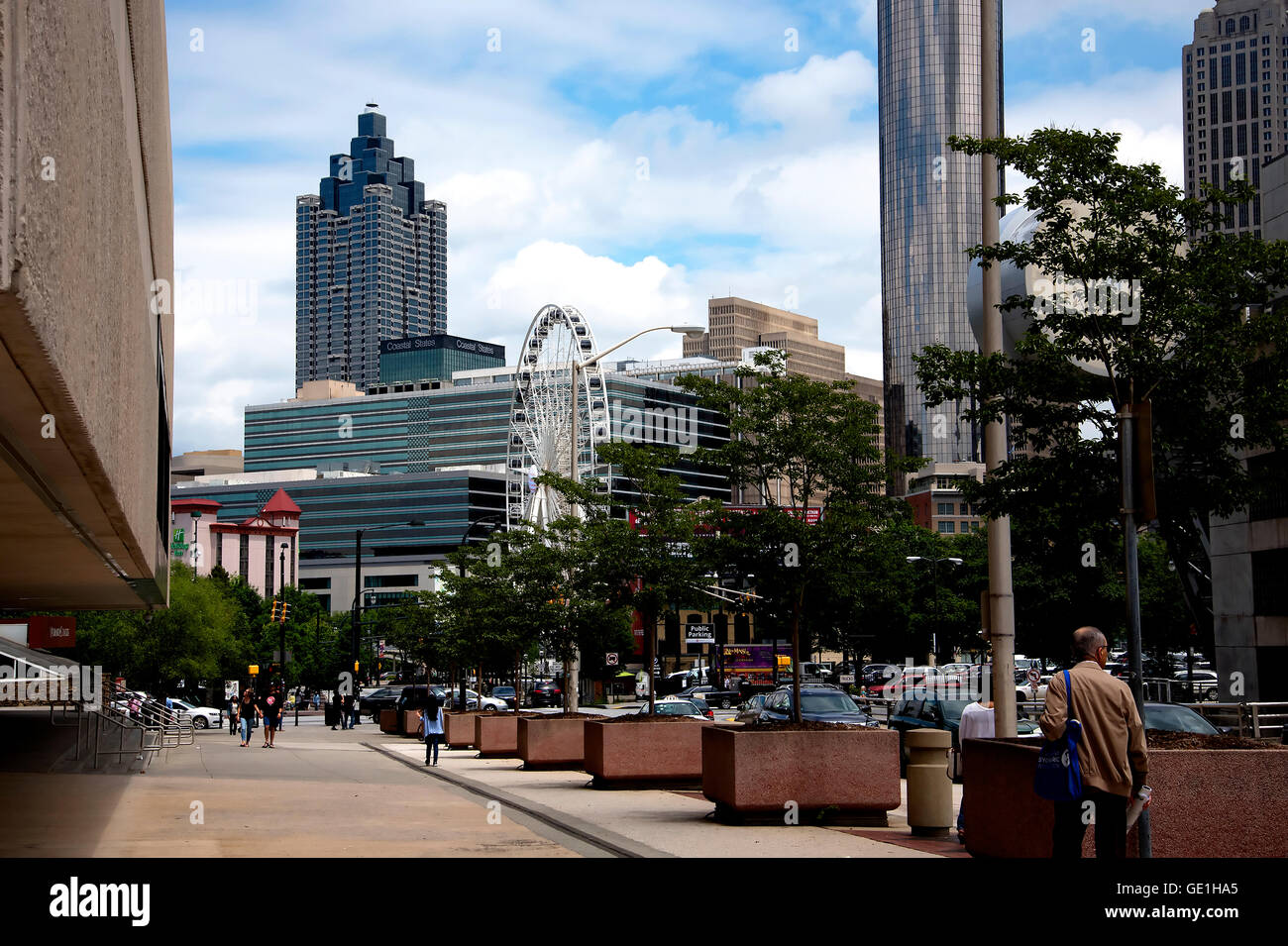 Lo skyline della città di Atlanta in Georgia negli Stati Uniti Foto Stock