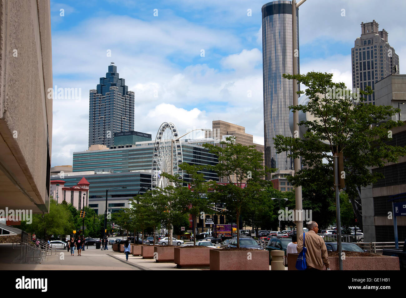 Lo skyline della città di Atlanta in Georgia negli Stati Uniti Foto Stock