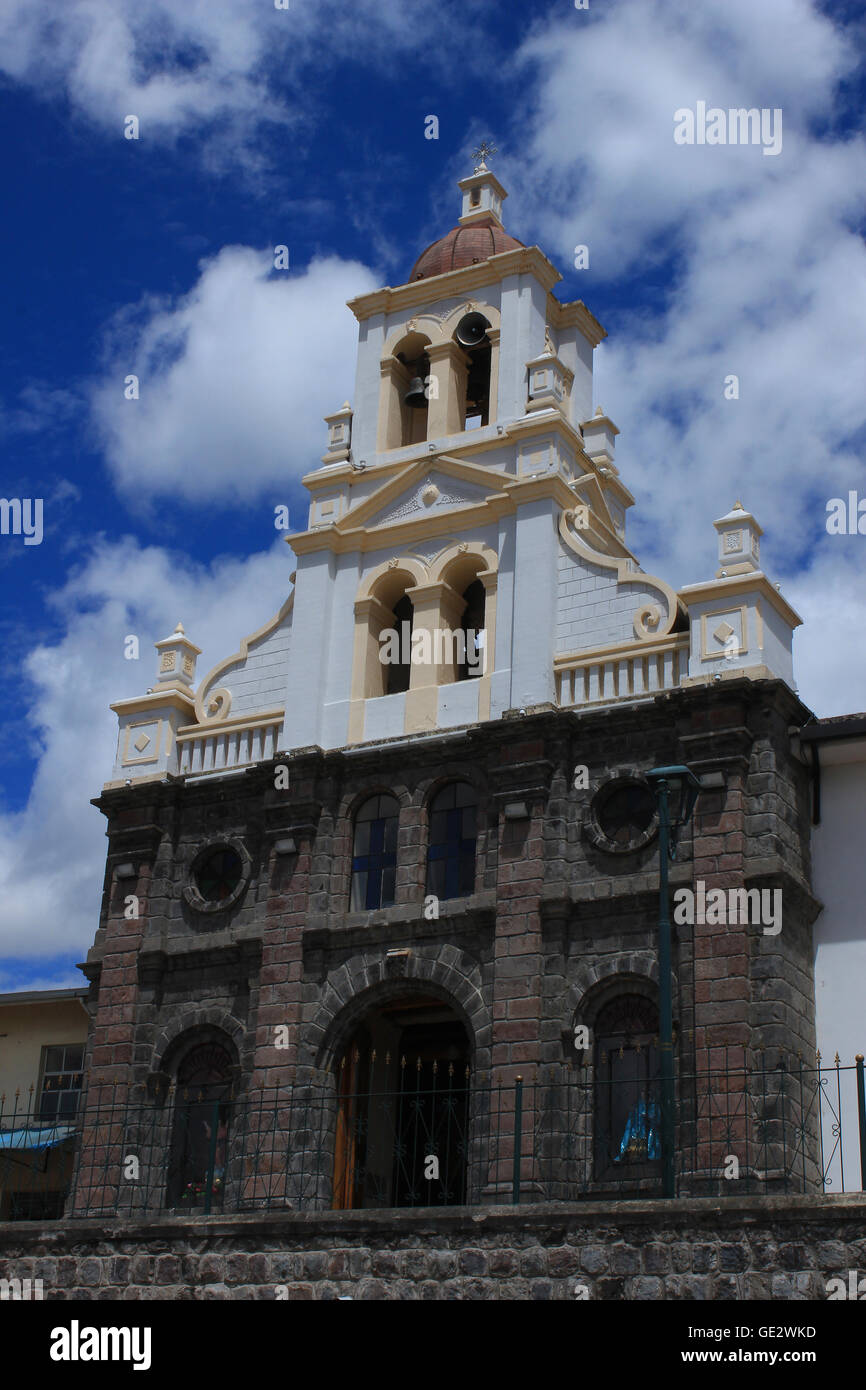 Una Chiesa Cattolica nella comunità di San Roque, Ecuador Foto Stock