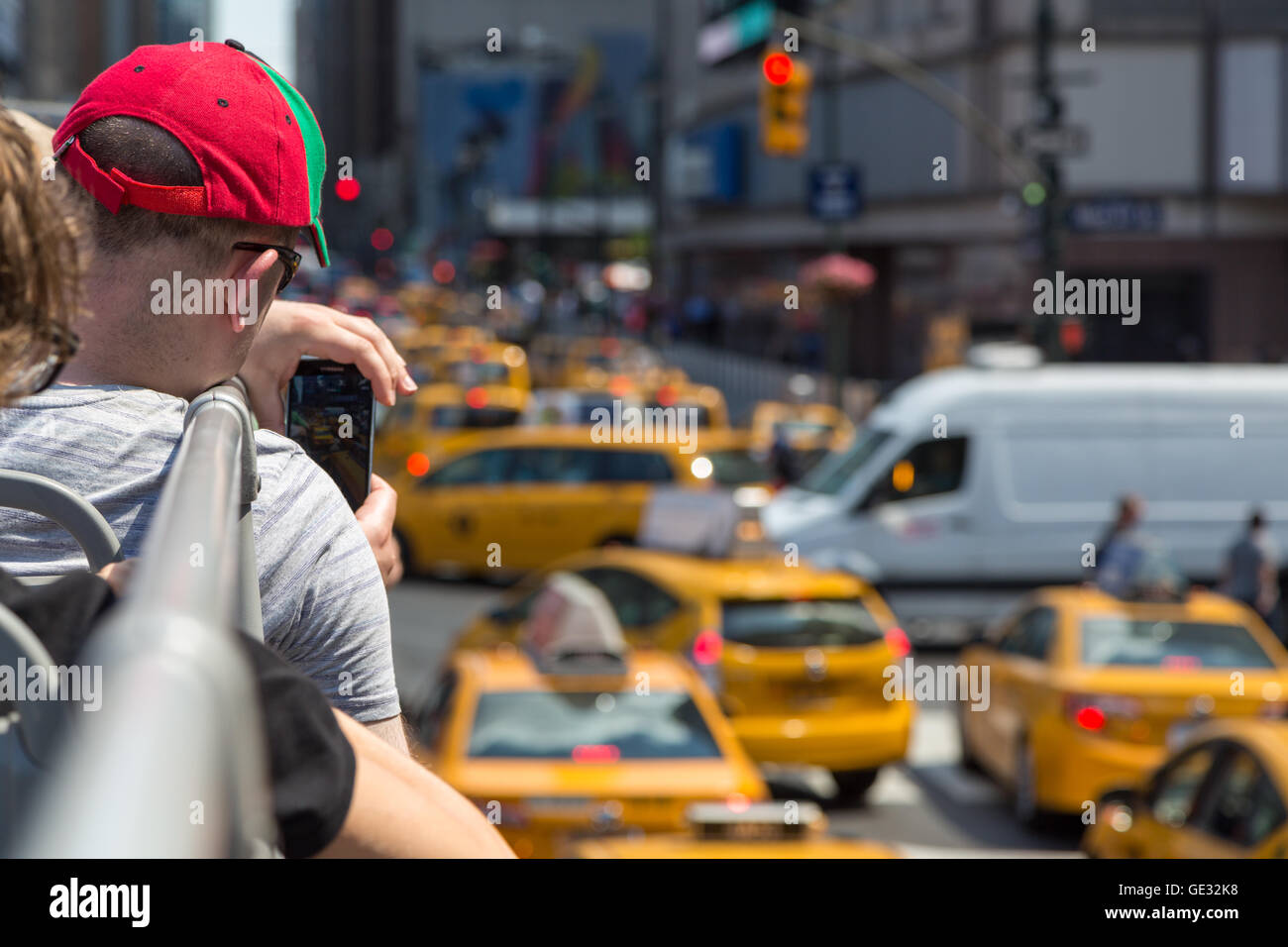 Fotografie turistiche per le strade di New York Foto Stock