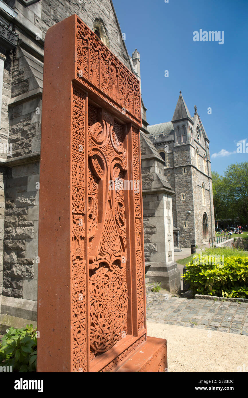 Irlanda, Dublino, la cattedrale di Christ Church, genocidio armeno memorial progettato da Aram Hakhumyan, scolpiti da Artak Hambardzumyan Foto Stock
