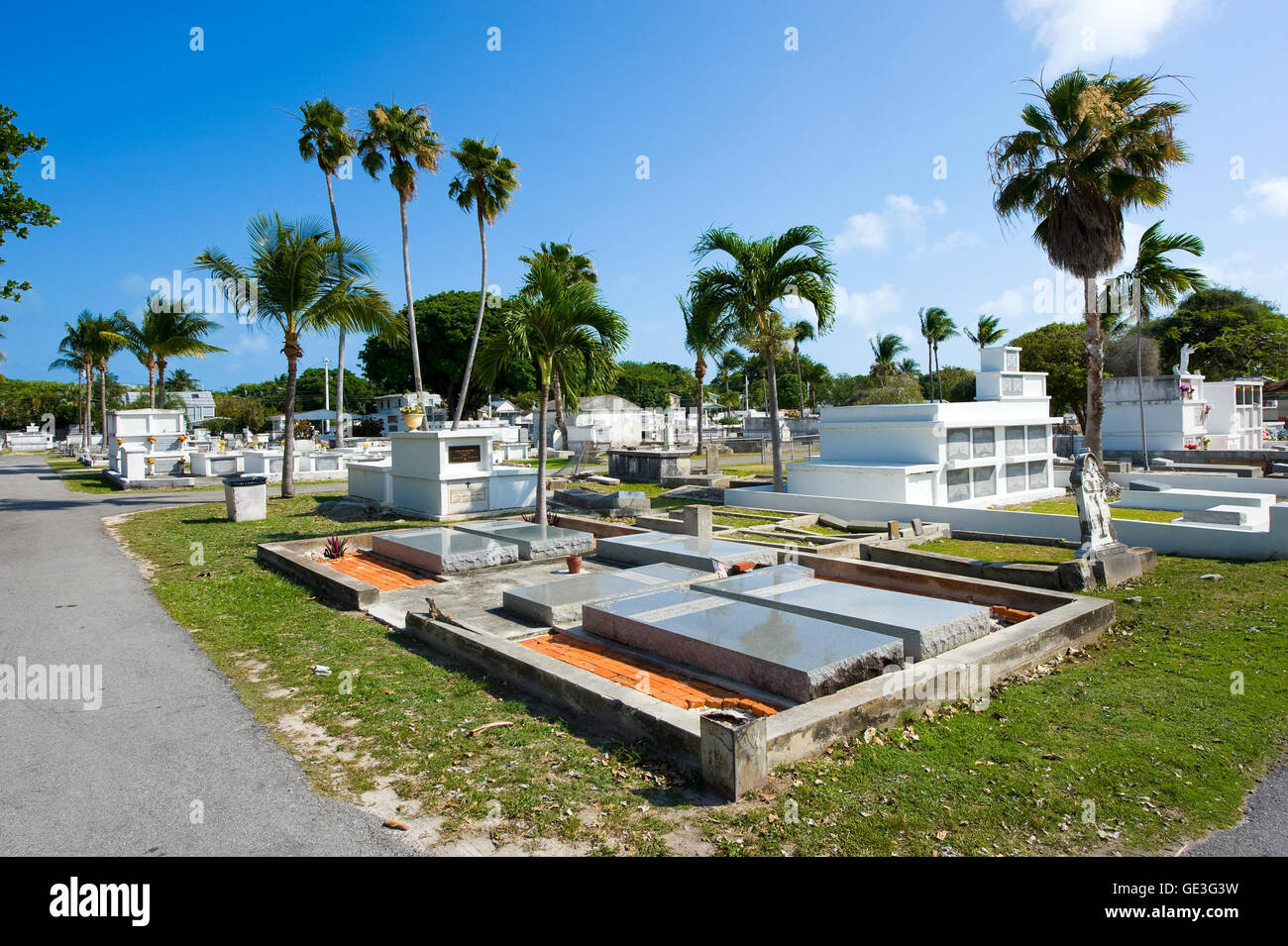 KEY WEST, FLORIDA, Stati Uniti d'America - Maggio 02, 2016: il Key West cemetery è un 19-acri cimitero, e circa 100.000 persone sono sepolti qui. Foto Stock