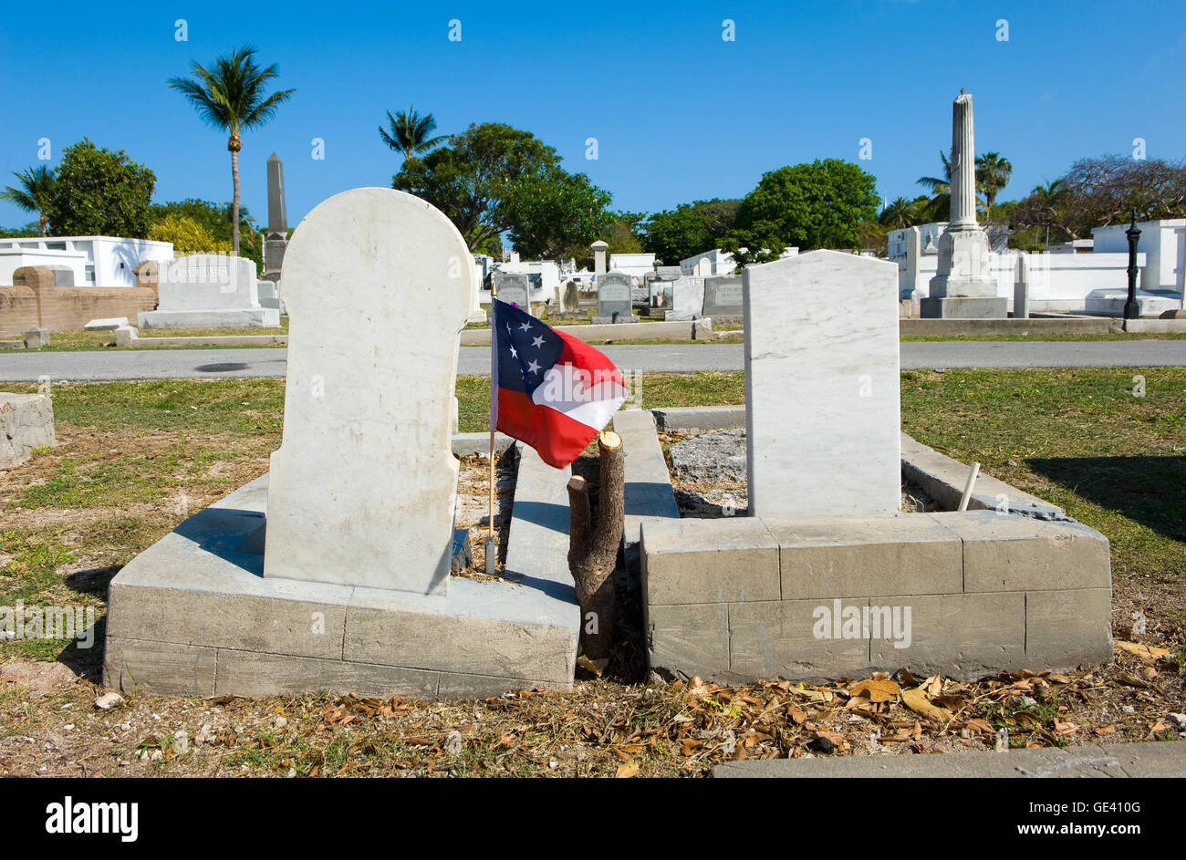 KEY WEST, FLORIDA, Stati Uniti d'America - Maggio 02, 2016: il Key West cemetery è un 19-acri cimitero, e circa 100.000 persone sono sepolti qui. Foto Stock