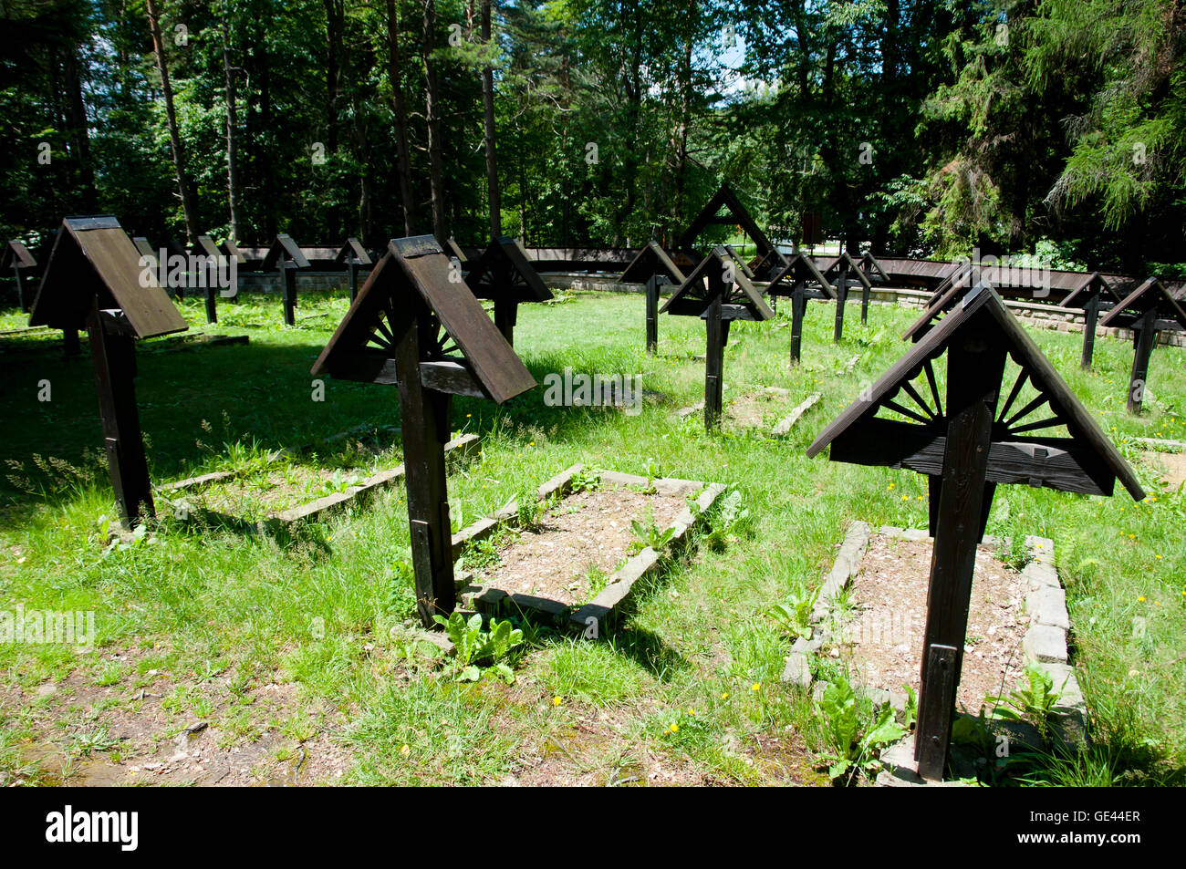 La Prima Guerra Mondiale al Cimitero Militare no. 60 - Polonia Foto Stock