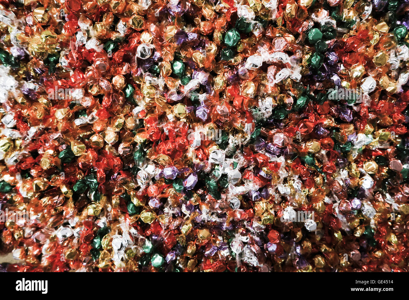 Candy in involucri Foto Stock