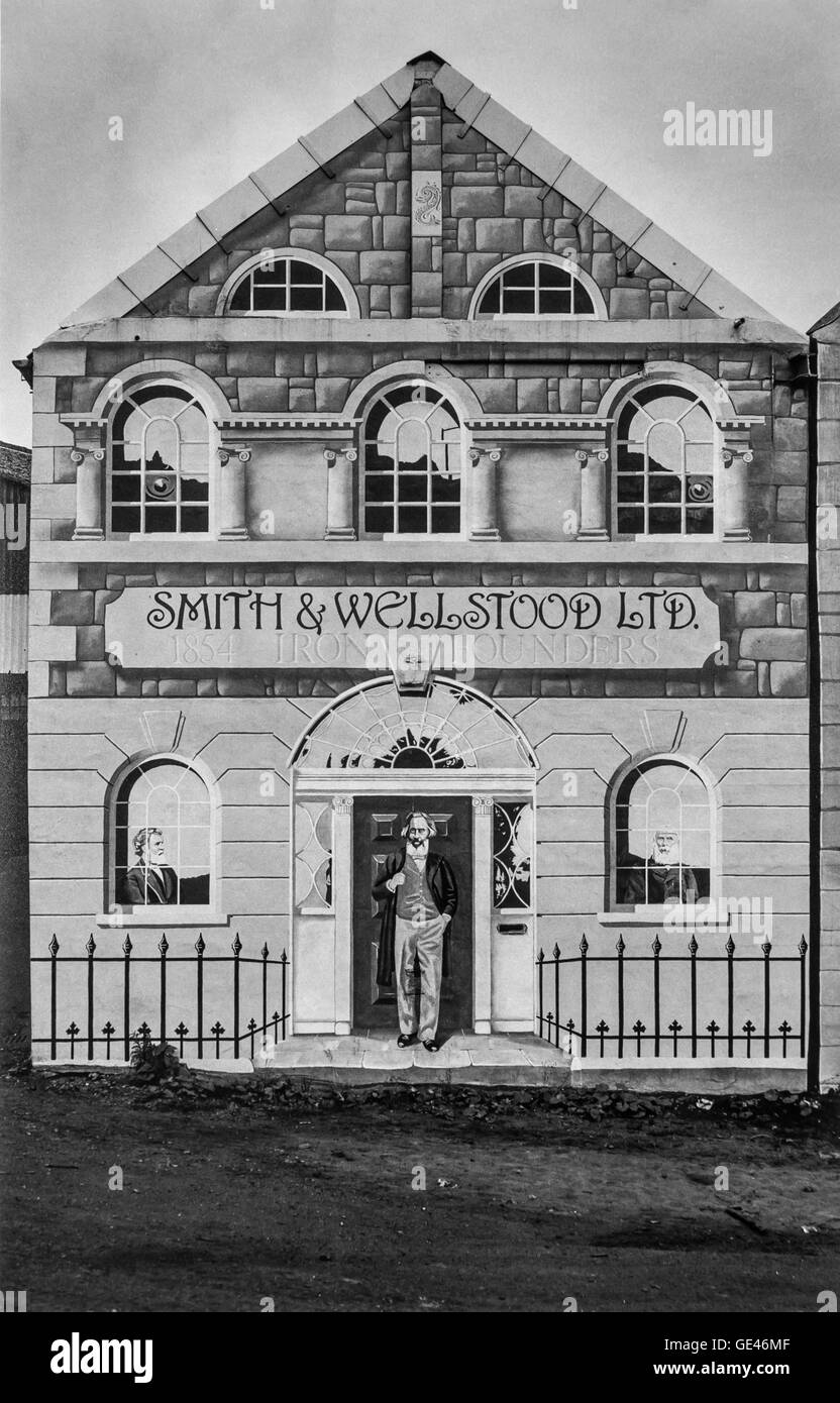 Carta murale su Smith e fonderia Wellstood Bonnybridge Scozia Scotland Foto Stock