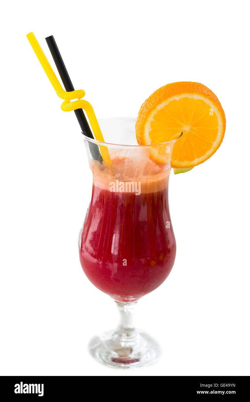 Anguria fresco drink frullato in vetro Foto Stock