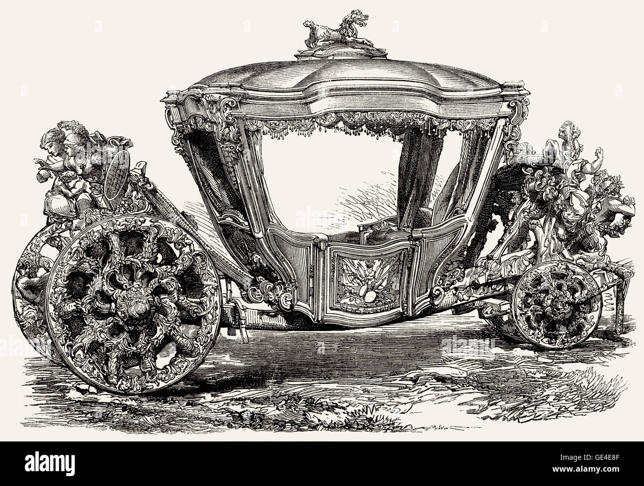 Trasporto di Giovanni IV re del Portogallo e del Algarves Foto Stock