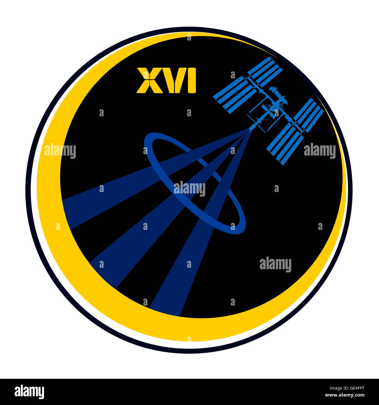 Expedition 16 ISS Patch di missione Foto Stock