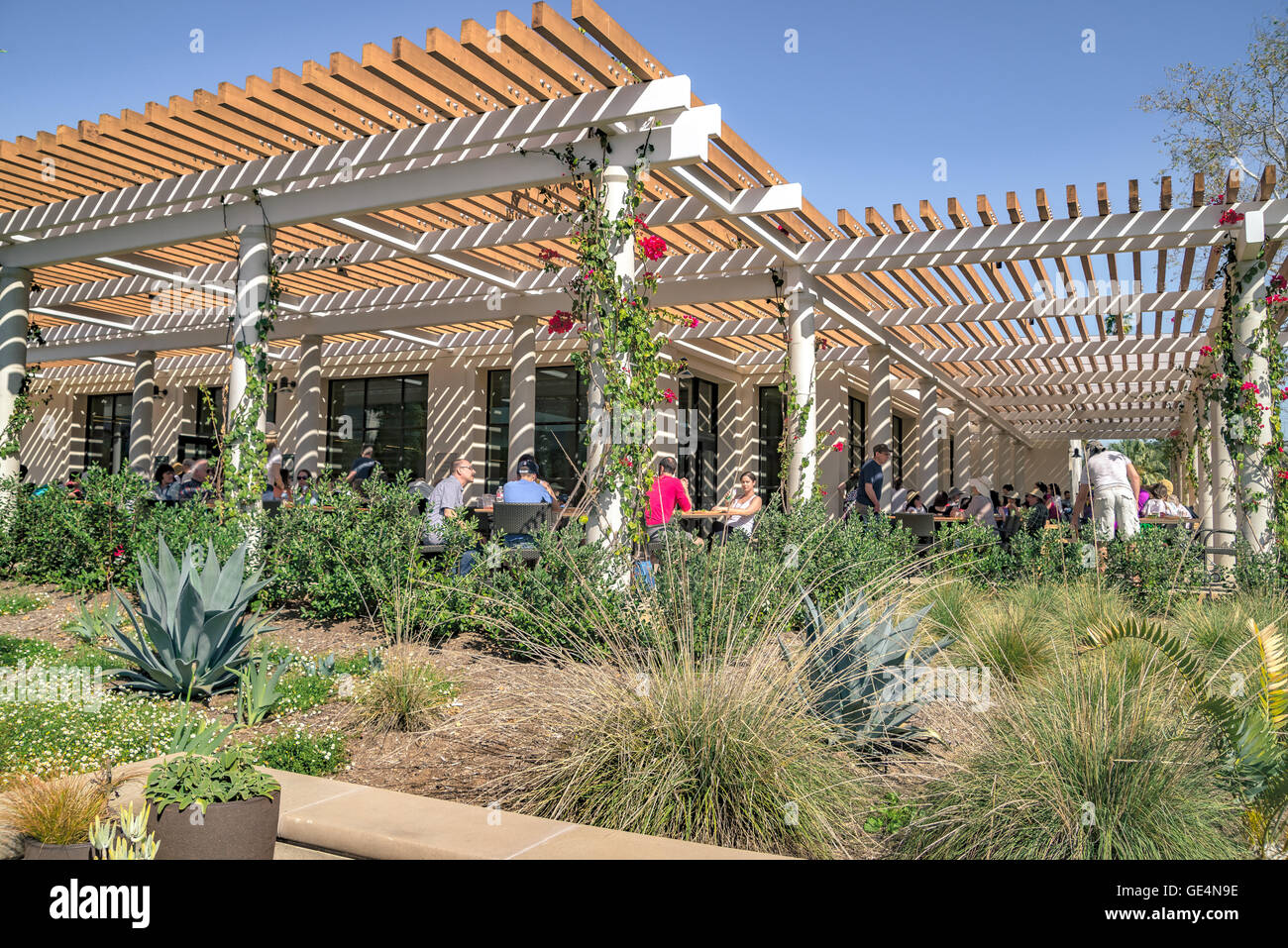 Caffetteria presso la Biblioteca di Huntington, collezioni d'arte e Giardini Botanici Foto Stock