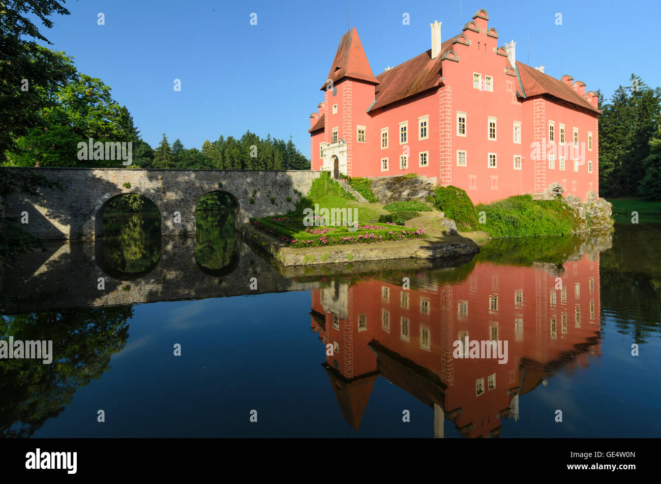 Pluhuv Zdar (Pluhow) : Cervena Lhota Rothlhotta (castello), Repubblica Ceca, Jihocesky, Südböhmen, Boemia del Sud, Foto Stock