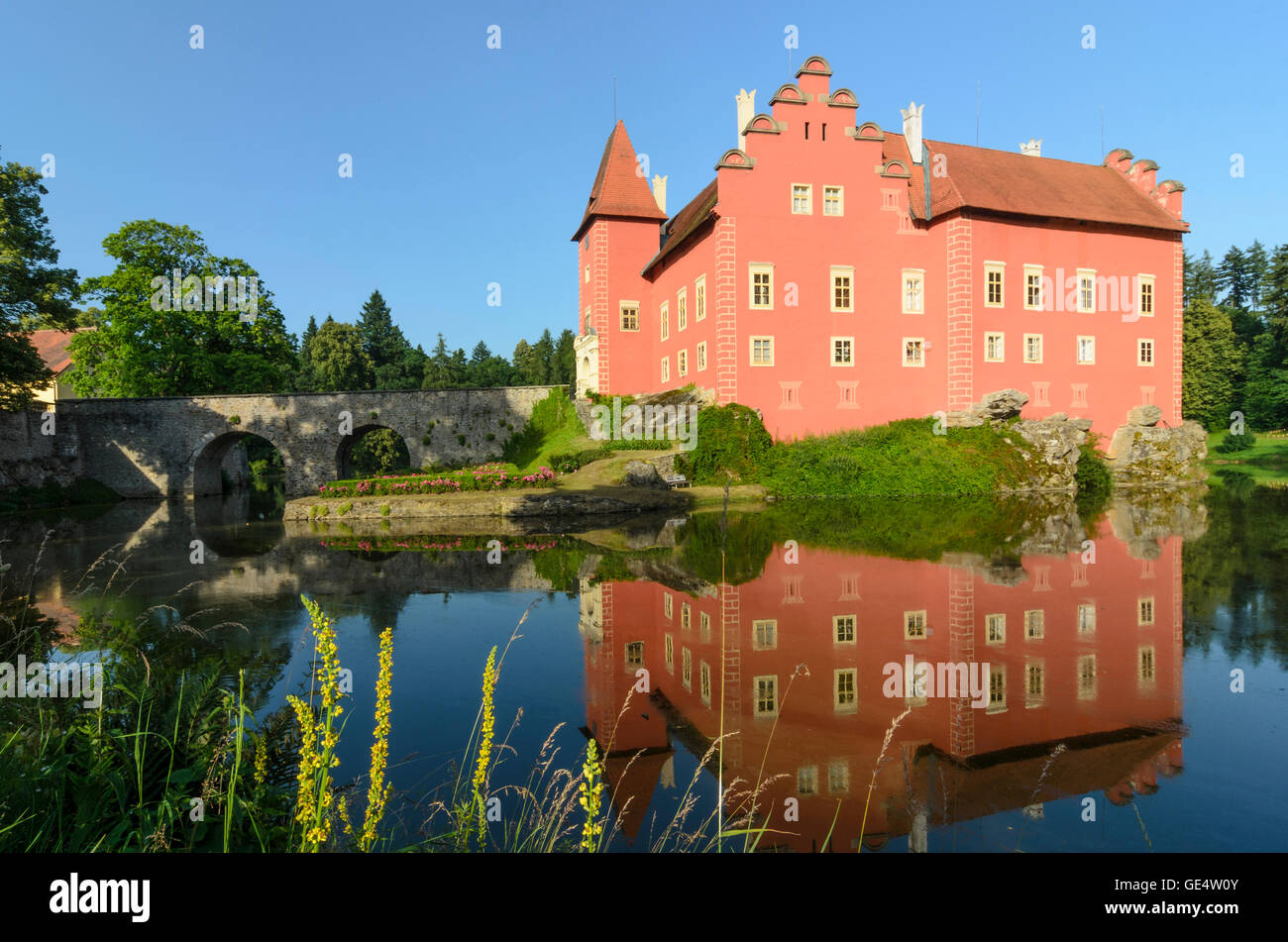 Pluhuv Zdar (Pluhow) : Cervena Lhota Rothlhotta (castello), Repubblica Ceca, Jihocesky, Südböhmen, Boemia del Sud, Foto Stock