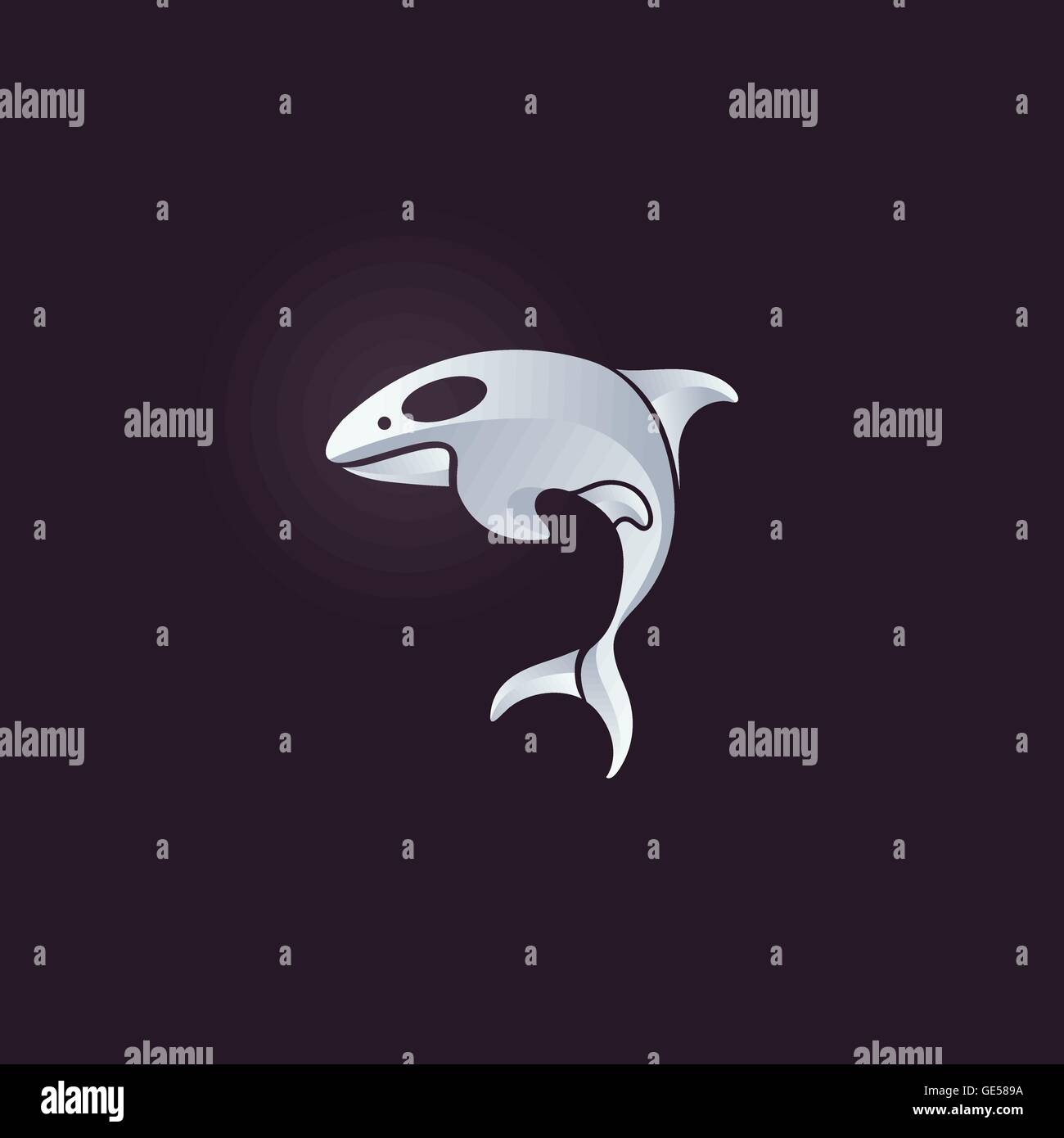 Dolphin vettore logo Illustrazione Vettoriale