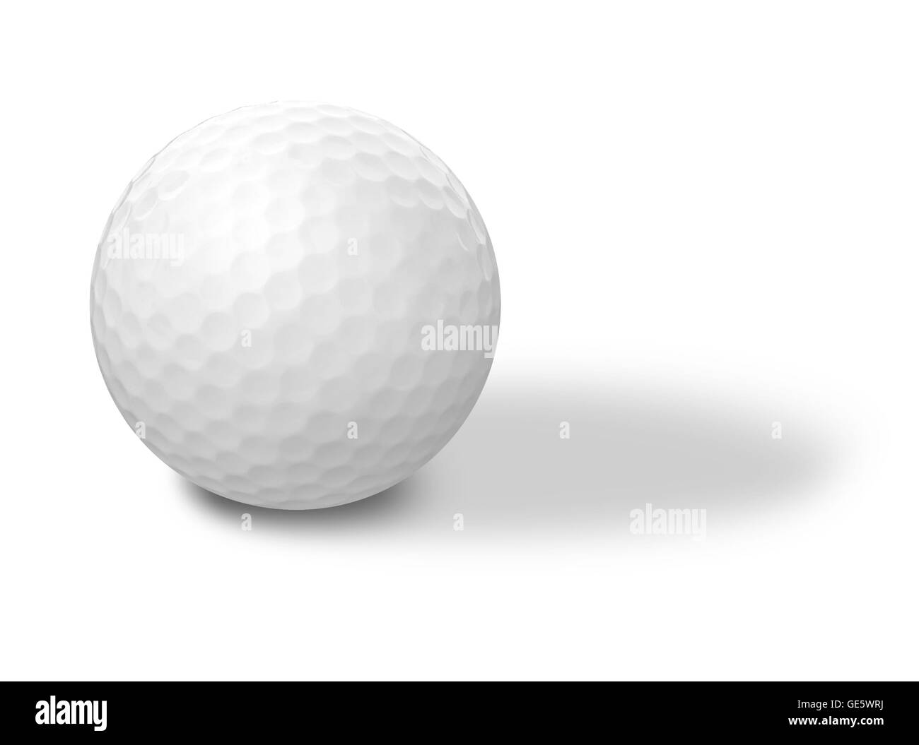 Palla da golf isolato su uno sfondo bianco Foto Stock