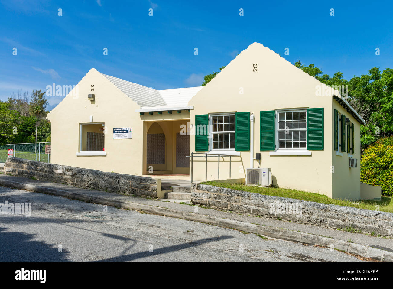 Verde-parzializzato Southampton Post Office, Southampton, Bermuda Foto Stock