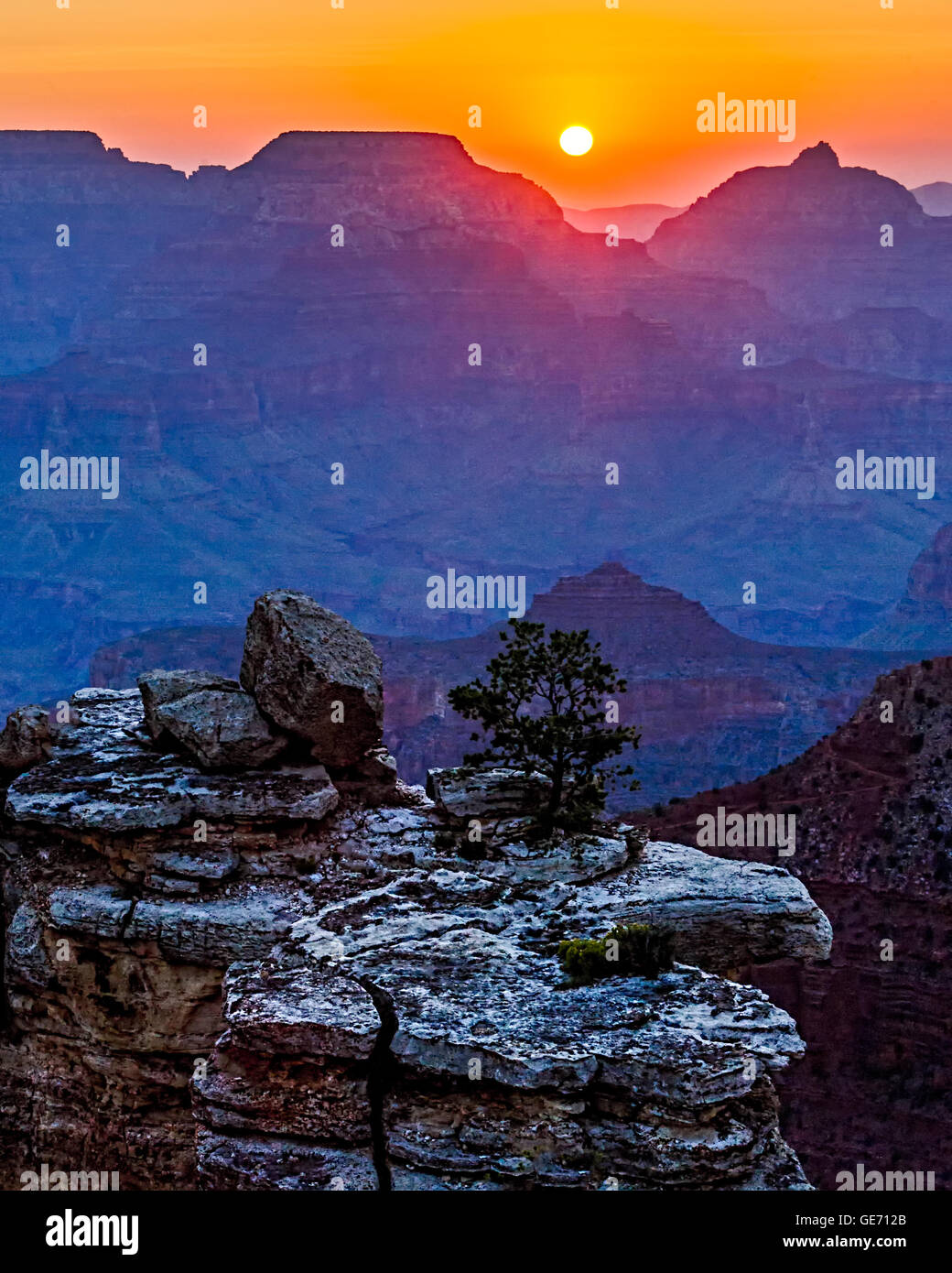 Alba sul Parco Nazionale del Grand Canyon Foto Stock