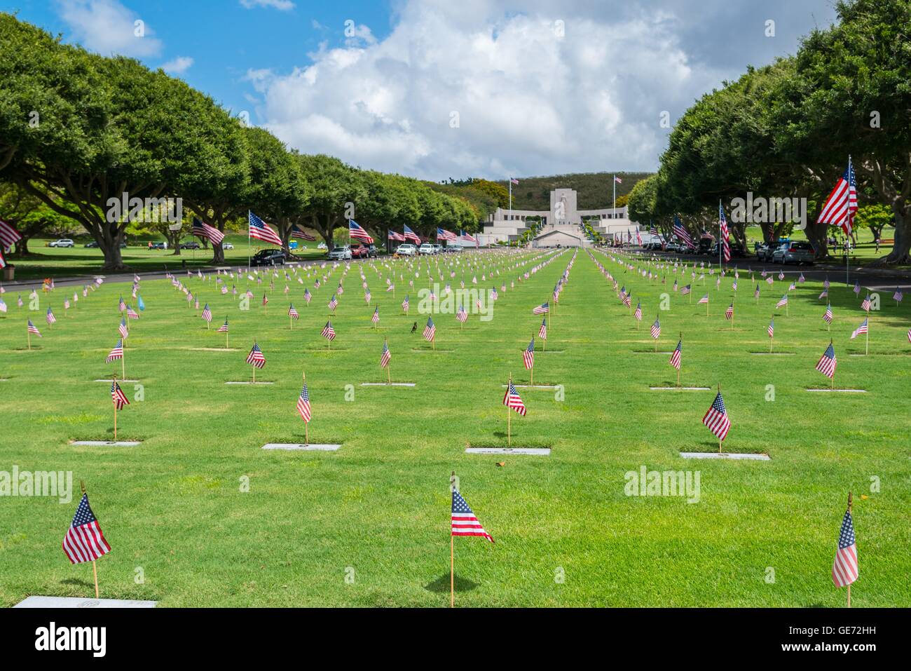 Conca National Memorial Cemetery del Pacifico Foto Stock
