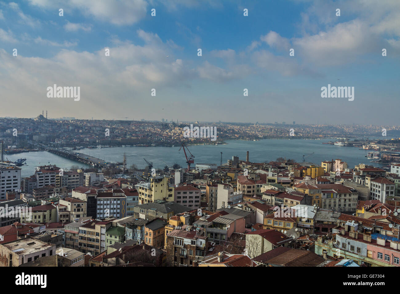 Vista sullo skyline di Istanbul Foto Stock
