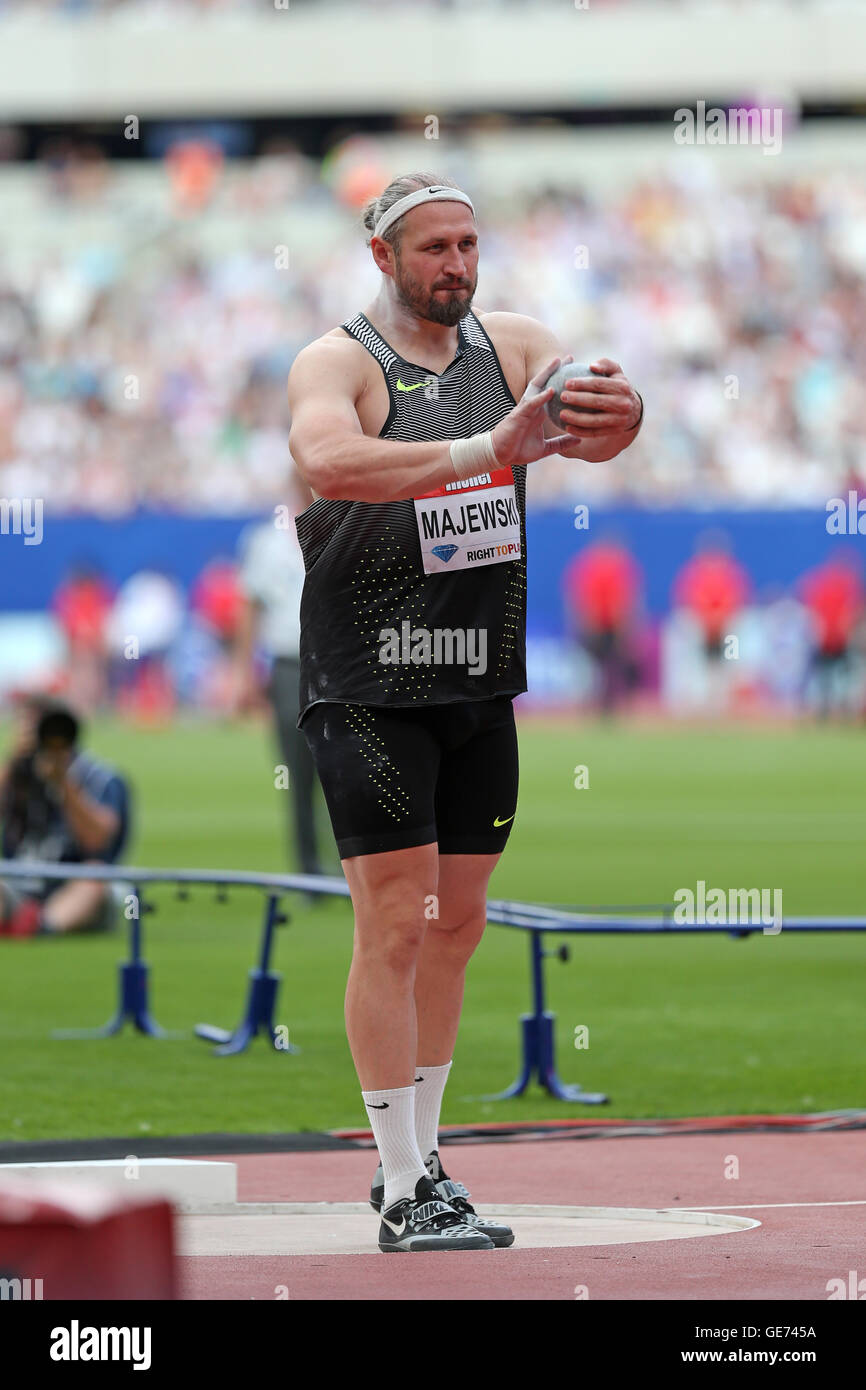 Tomasz MAJEWSKI competere n il colpo messo a la IAAF Diamond League giochi di anniversario. Foto Stock