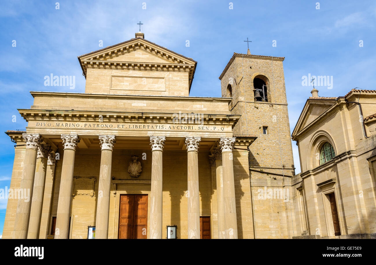 La Basilica di San Marino, una chiesa cattolica nella Repubblica di San Marino Foto Stock