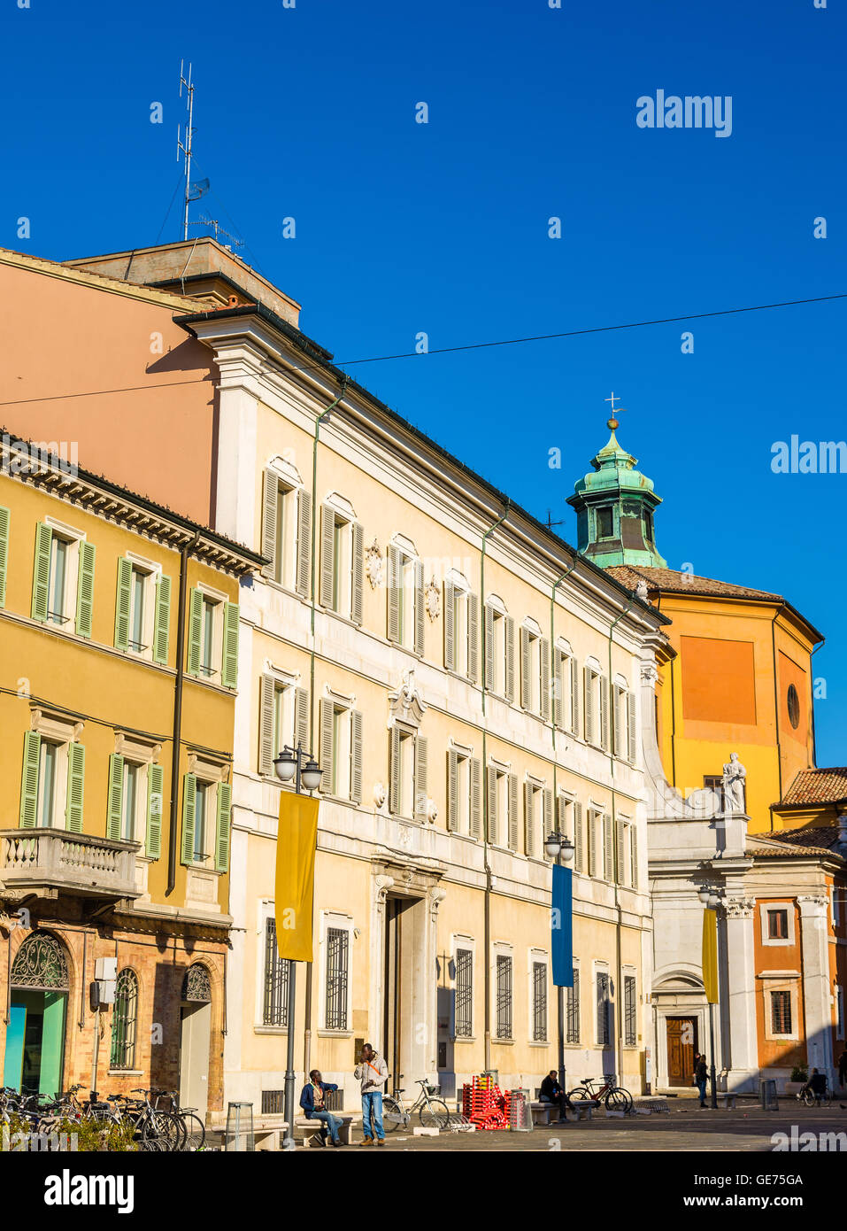 Edifici sulla Piazza del Popolo - Ravenna, Italia Foto Stock