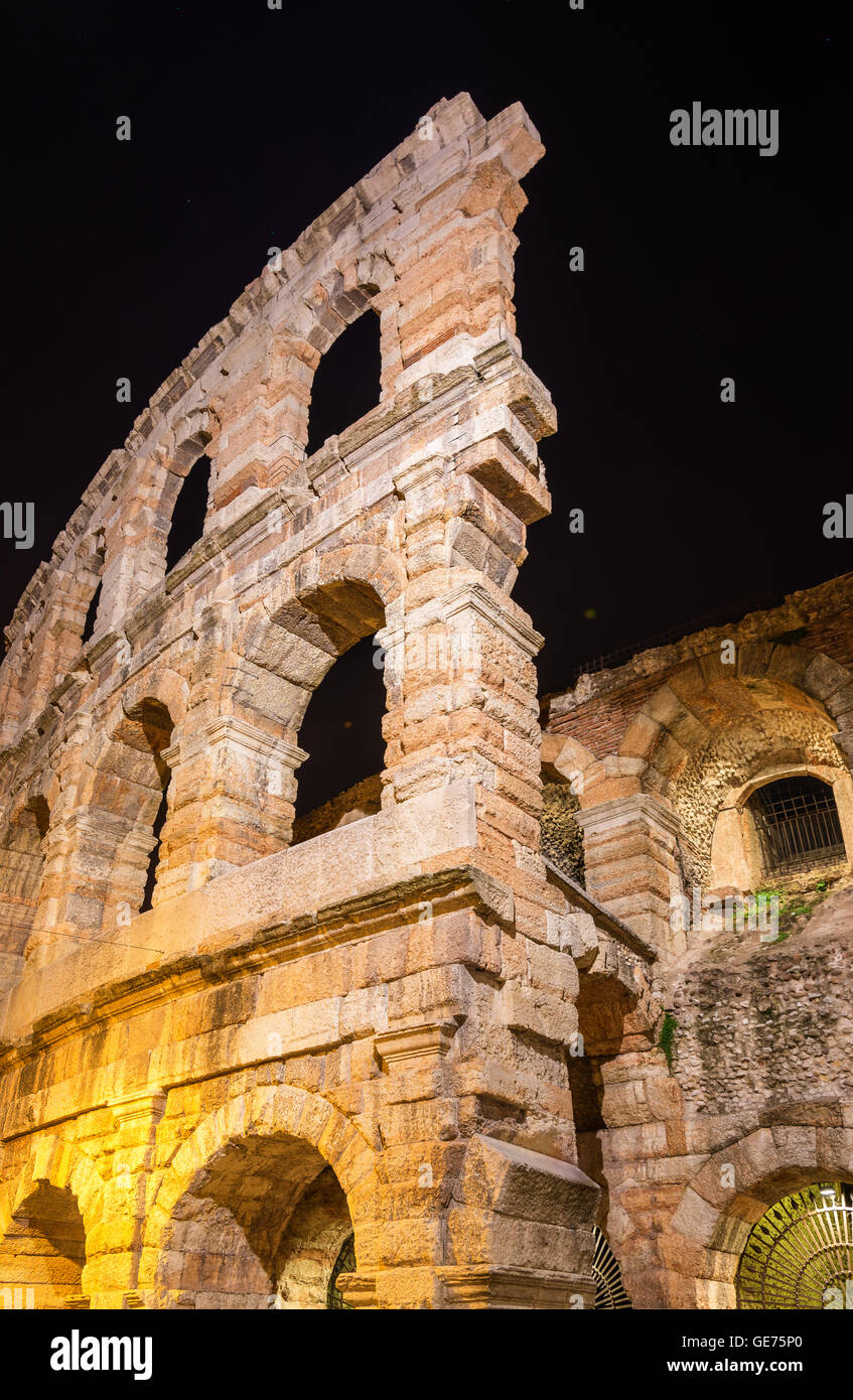 L'Arena di Verona, un anfiteatro romano in Italia Foto Stock