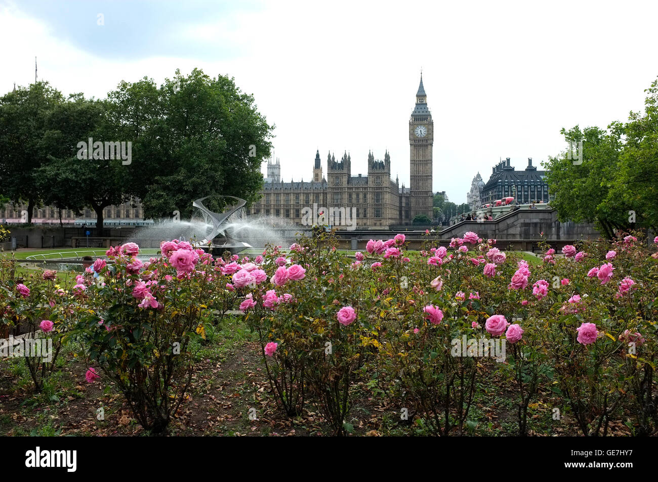 London Westminster e big ben orologio la House of Commons London UK Luglio 2016 Foto Stock