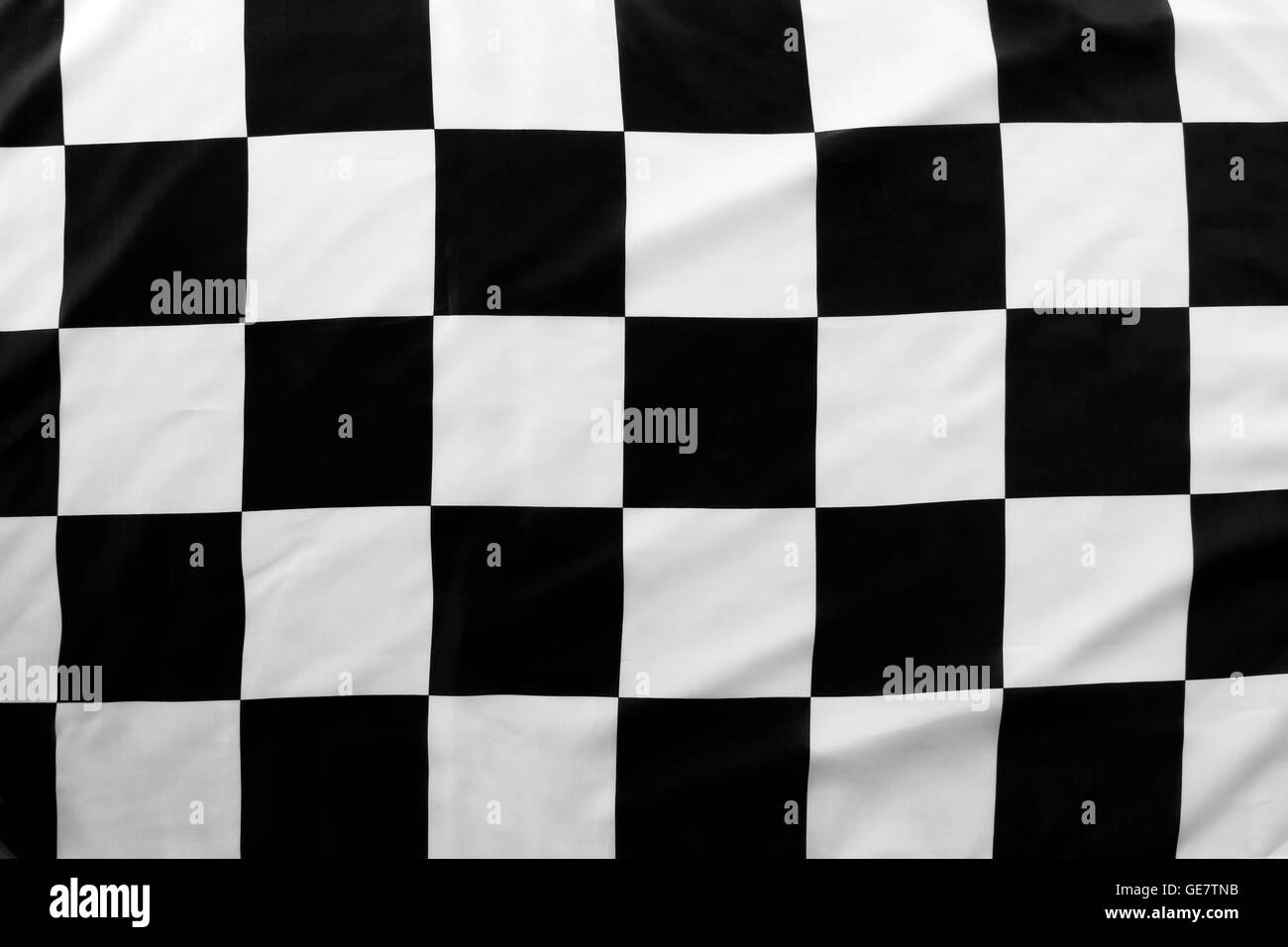 A scacchi in bianco e nero bandiera Foto Stock