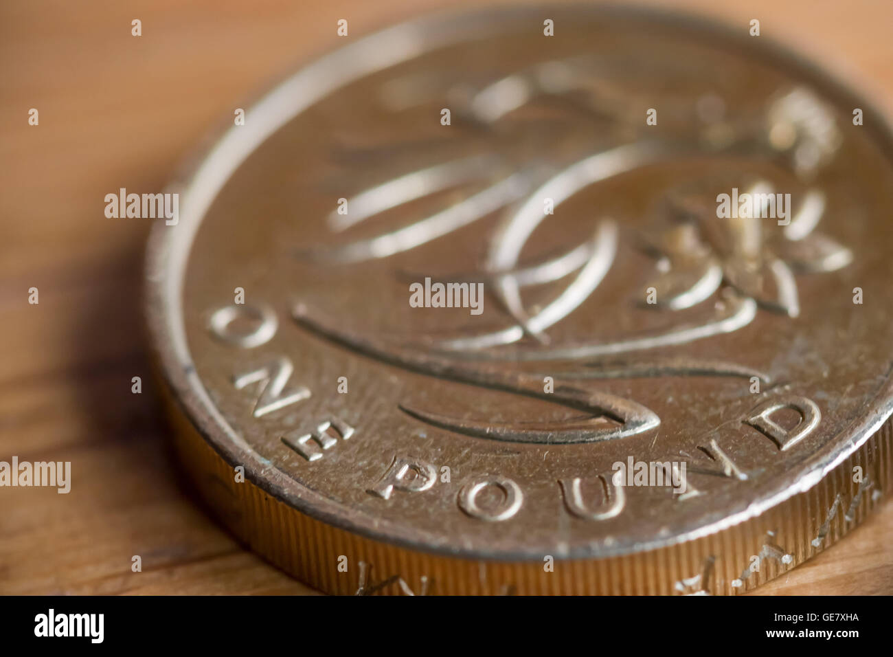 British £1 libbra di moneta valuta sterlina Foto Stock