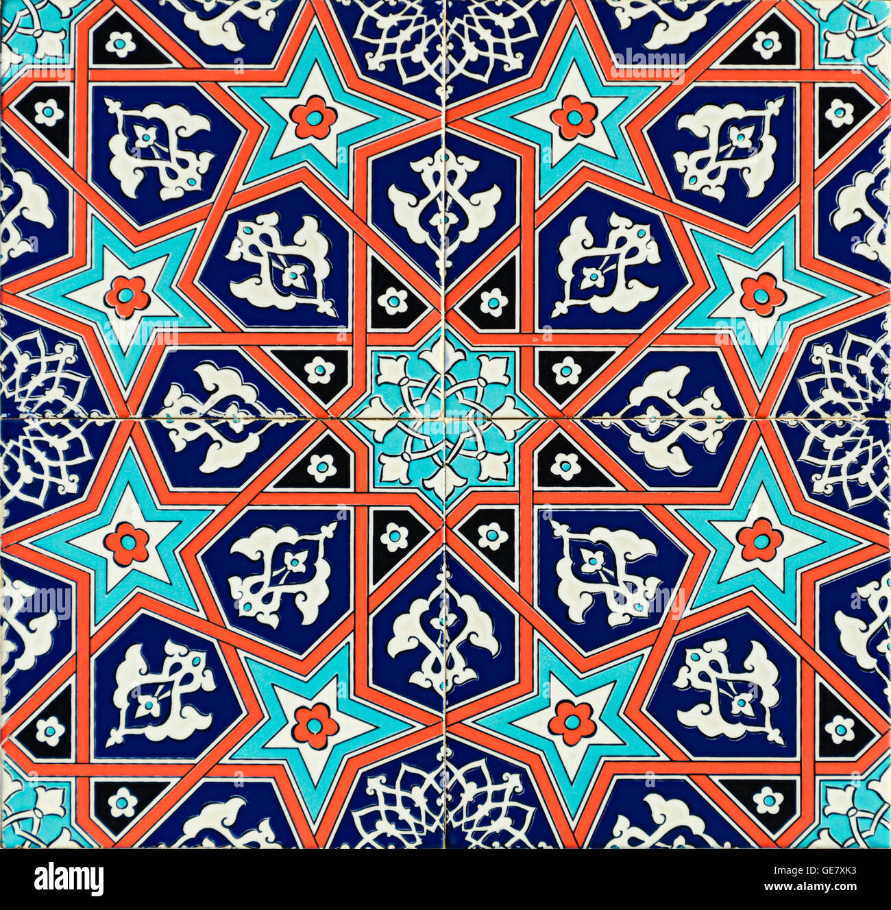 Foto di un set di seamless tradizionali piastrelle Turche. Foto Stock